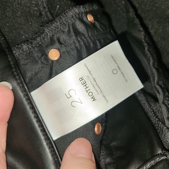 MOTHER -The Insider Ankle Faux Leather Jeans. size 25 - Picture 9 of 15